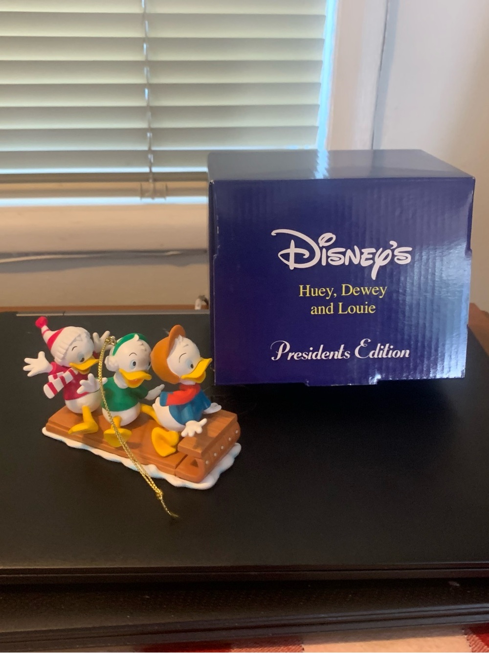 Disney Huey Dewey & Louie Sled Ornament - Red, Green, Blue, Yellow